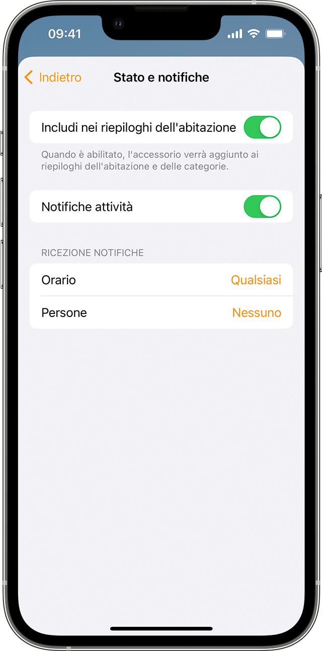 Ricevi notifiche per i tuoi accessori smart dell'abitazione - Supporto Apple  (IT)