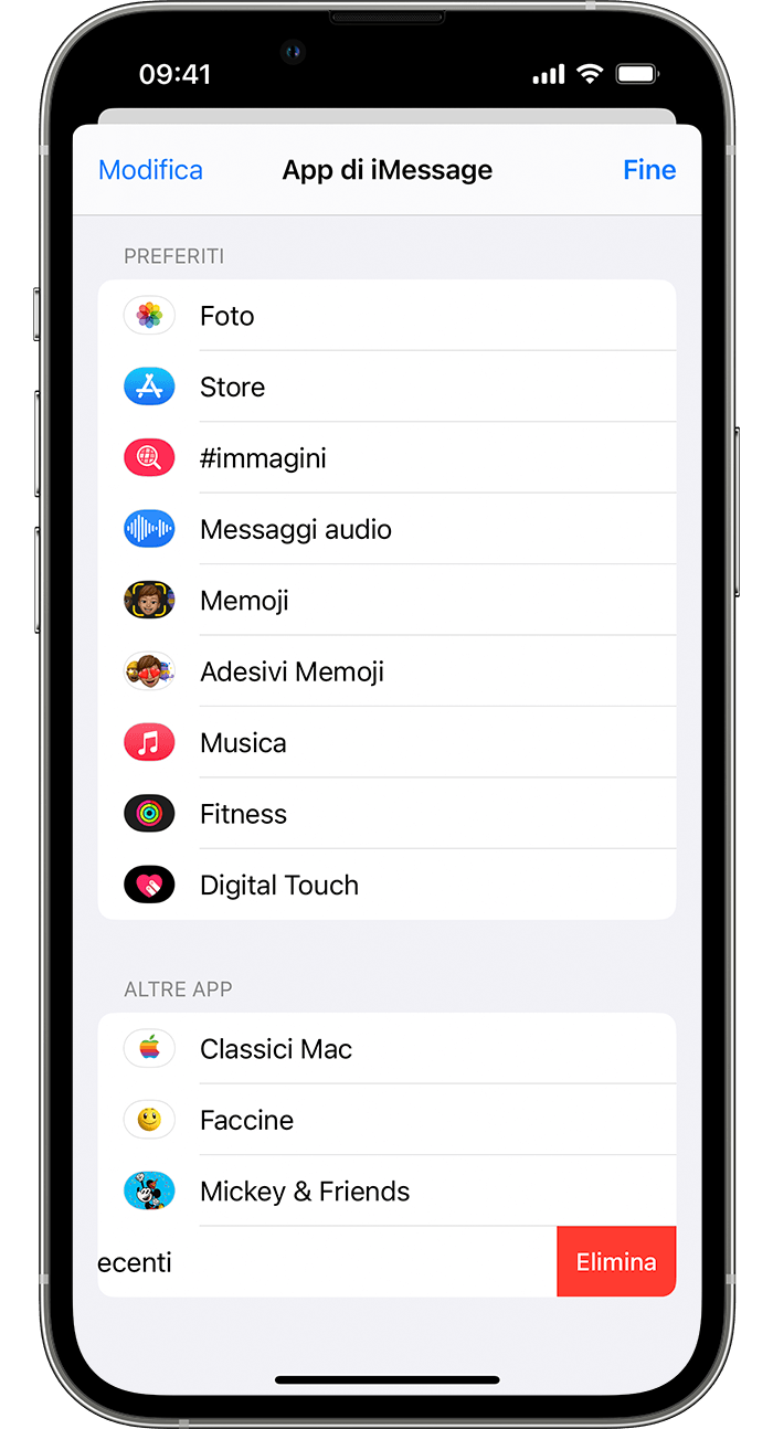 iPhone che mostra come eliminare le app per iMessage