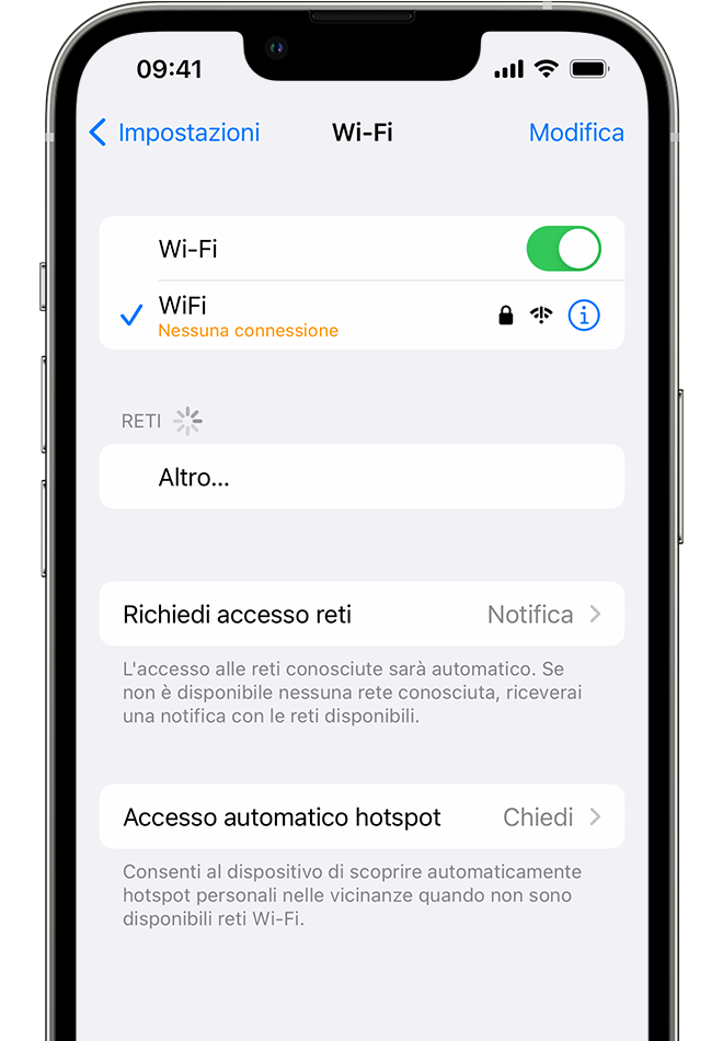 Se iPhone o iPad non si connette a una rete Wi-Fi - Supporto Apple (IT)