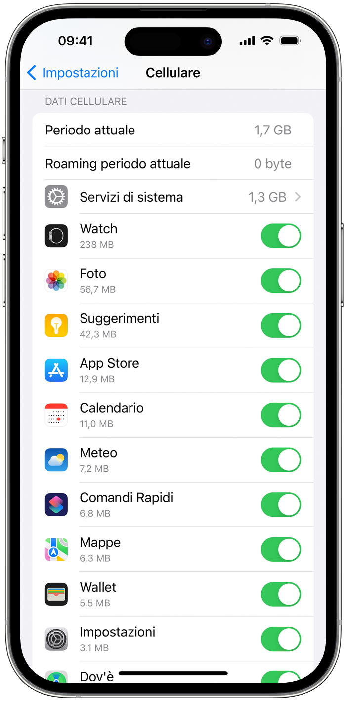 Informazioni sulle opzioni di roaming dati cellulare per iPhone e iPad -  Supporto Apple (IT)