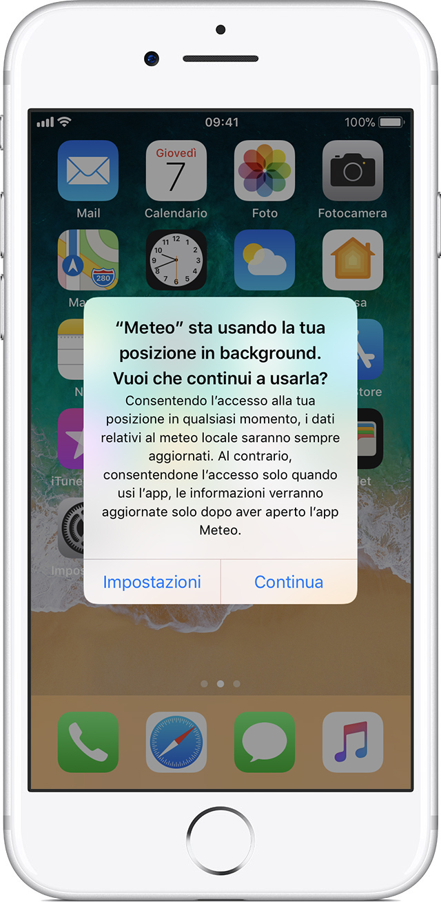 Come il tuo dispositivo iOS usa i servizi di localizzazione