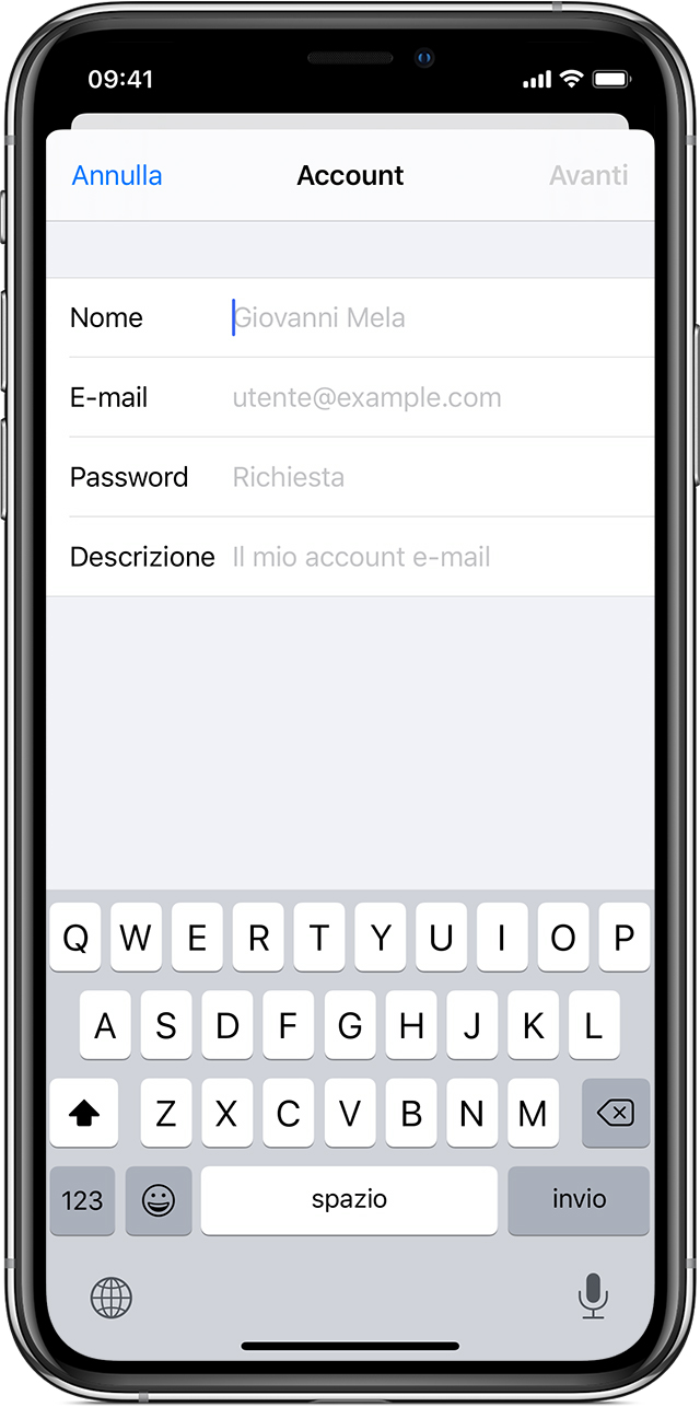 Collegare Hotmail per iPhone