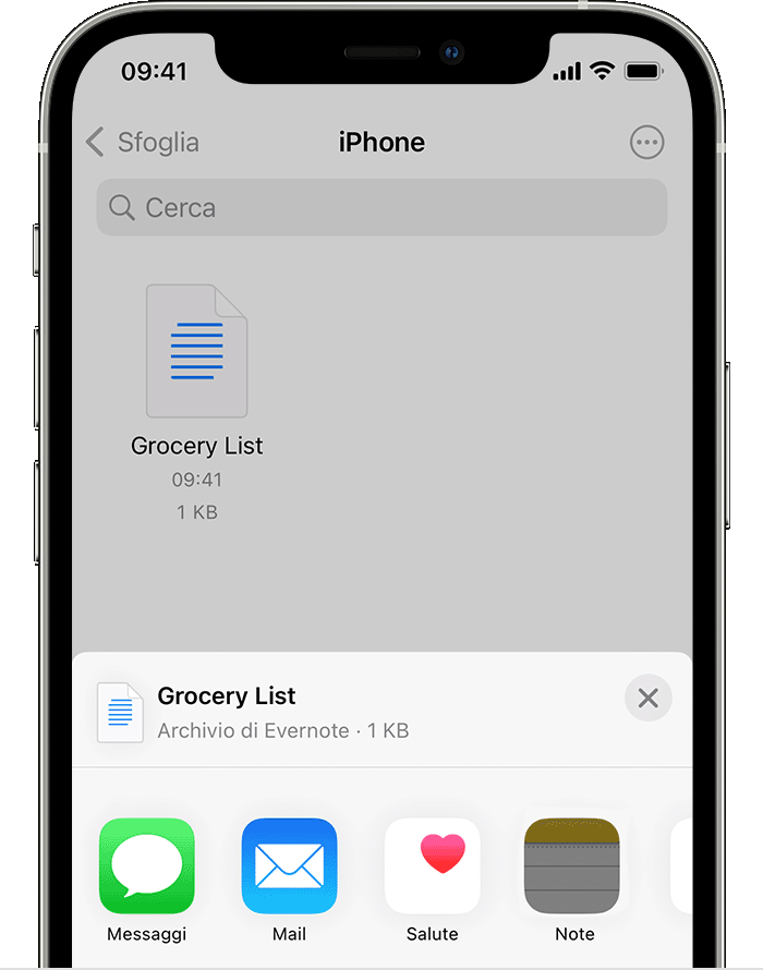 Importare note e file nell'app Note - Supporto Apple (IT)