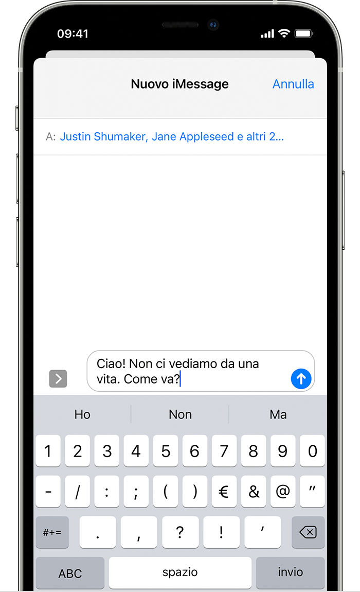 Inviare un messaggio di testo di gruppo su iPhone, iPad o iPod touch -  Supporto Apple (IT)