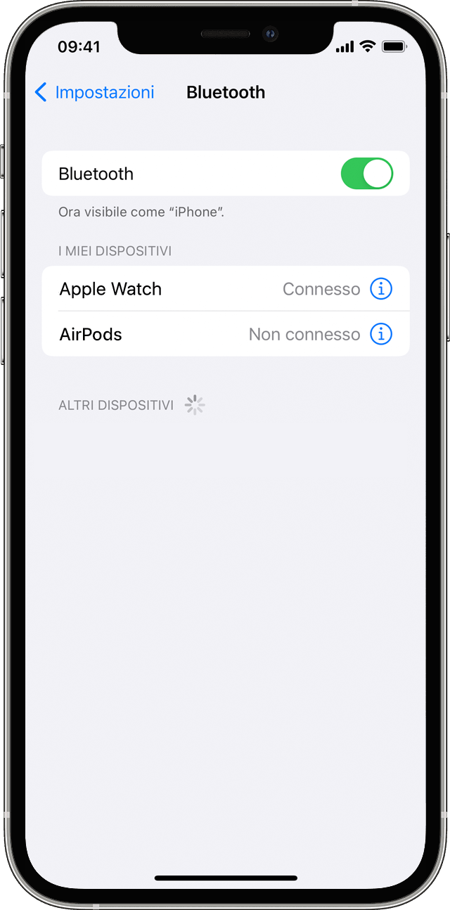 Abbinare un accessorio Bluetooth di terze parti con il tuo iPhone, iPad o  iPod touch - Supporto Apple (IT)