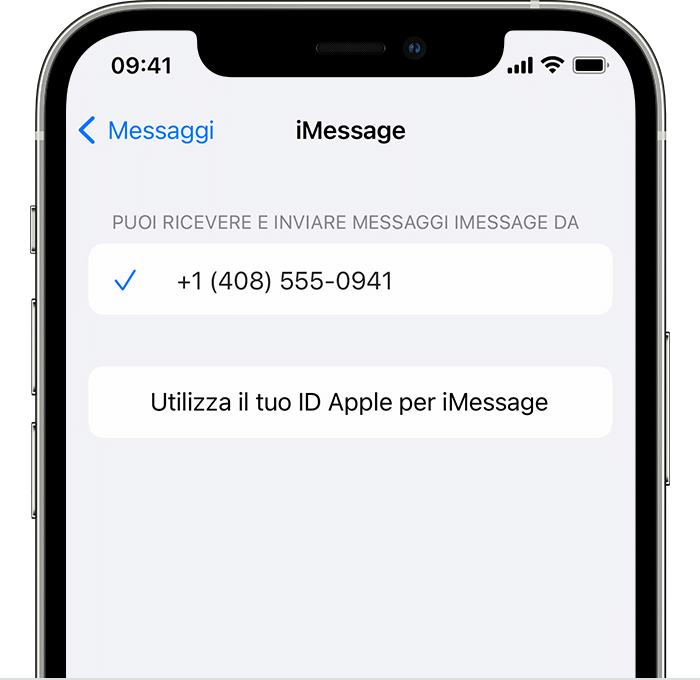 iPhone che mostra come selezionare le impostazioni di iMessage