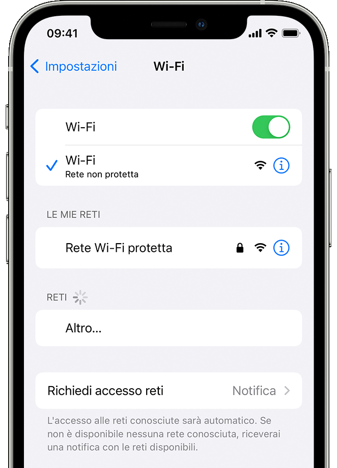 Se il tuo iPhone, iPad o iPod touch non si connette a una rete Wi-Fi -  Supporto Apple (IT)
