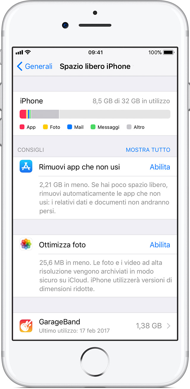 Archivia le foto e i video in iCloud