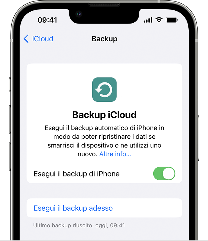Come eseguire il backup di iPhone o iPad con iCloud - Supporto Apple (IT)
