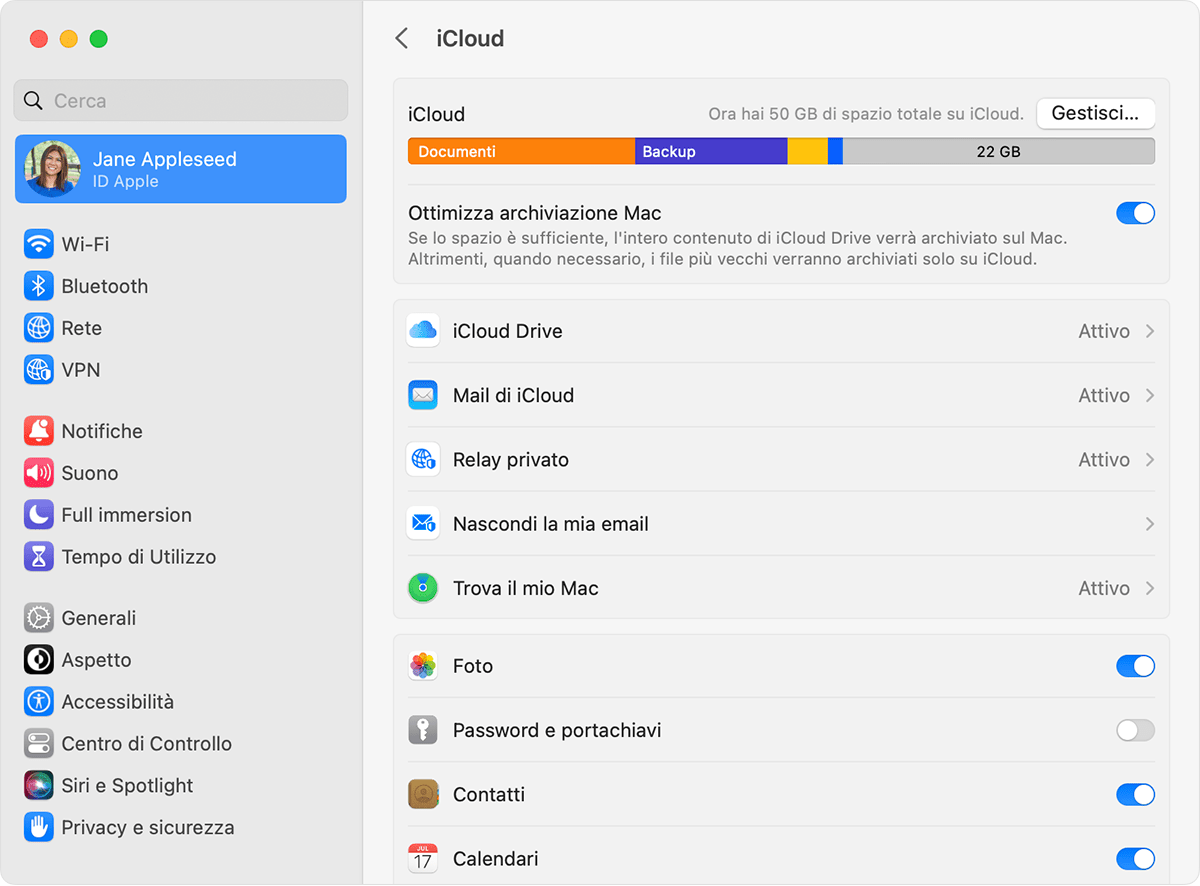 Configurare il portachiavi iCloud - Supporto Apple (IT)