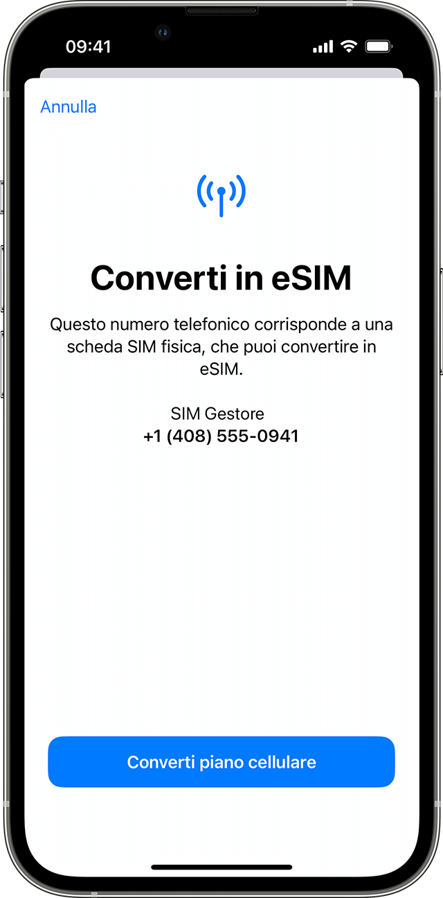 Informazioni sull'eSIM su iPhone - Supporto Apple (IT)