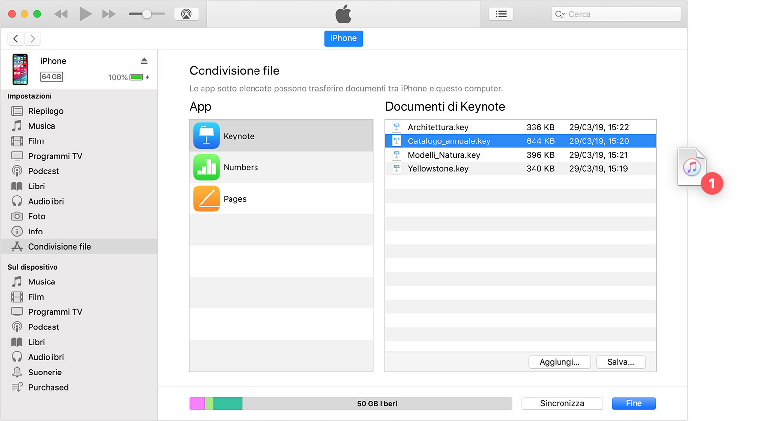 trasferire foto da iphone a mac con itunes