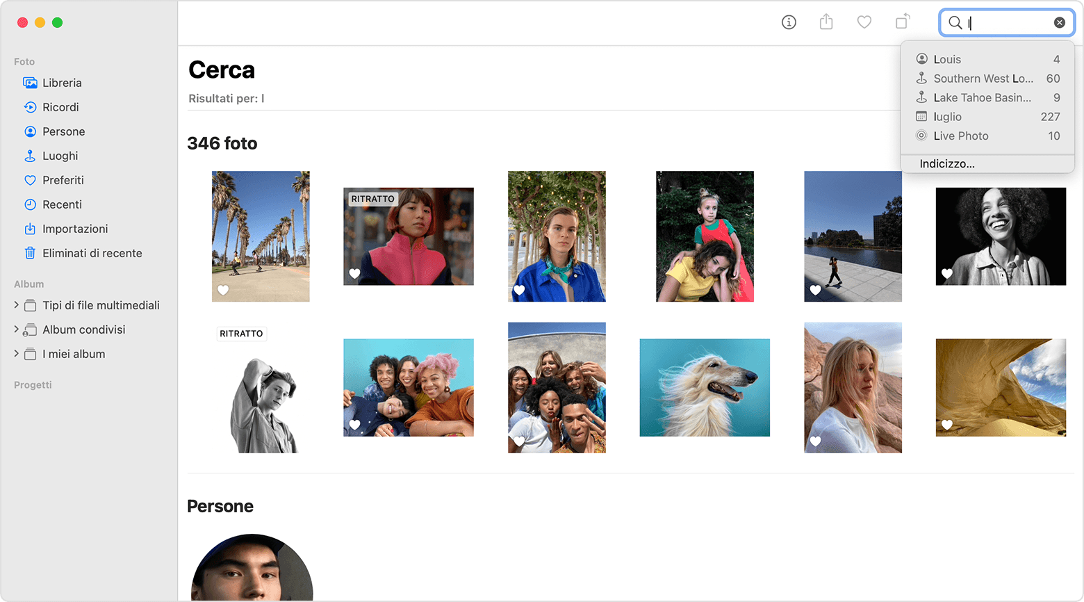 Organizzare e trovare le foto sul Mac - Supporto Apple (IT)