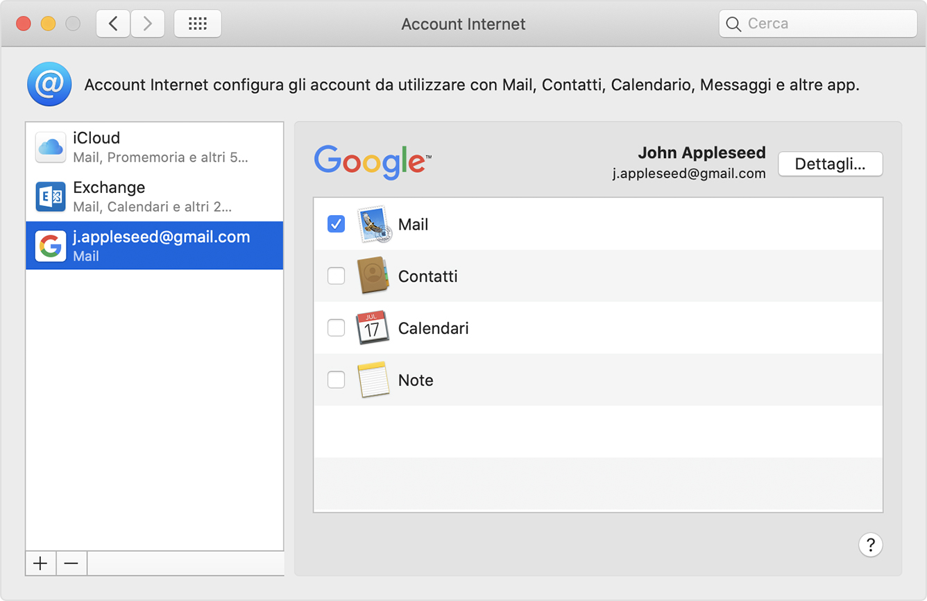 Aggiungere Un Account Email A Mail Su Mac Supporto Apple