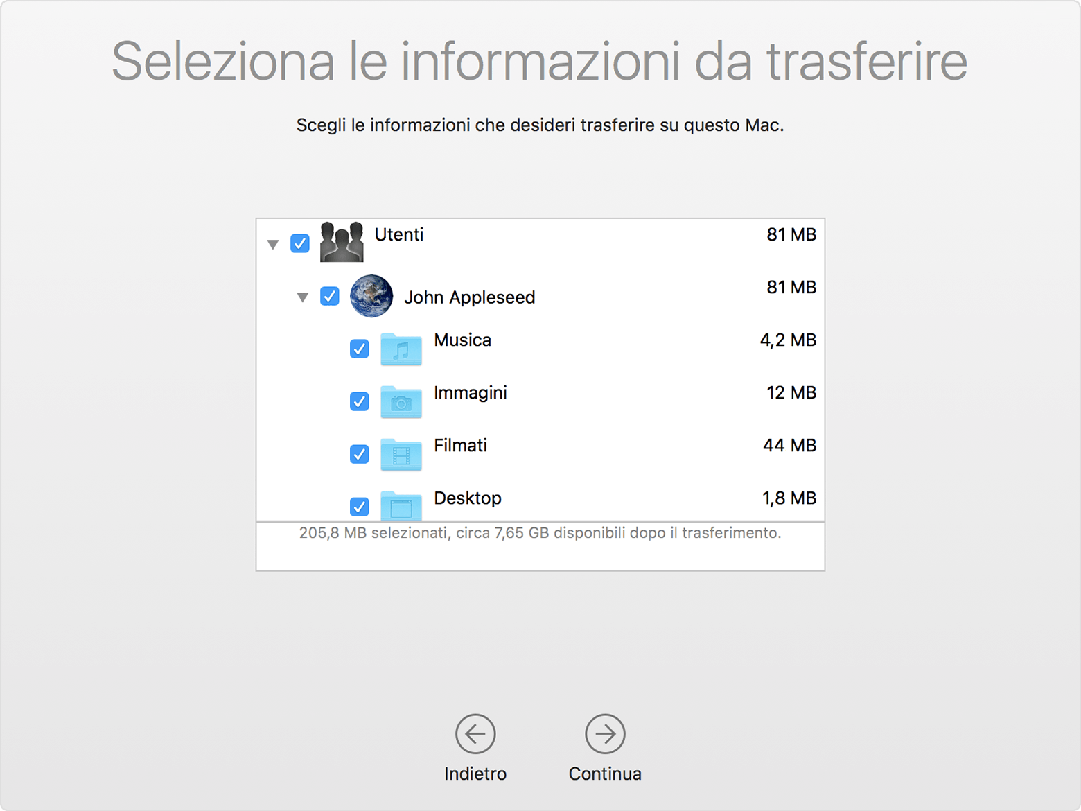 assistente migrazione per windows