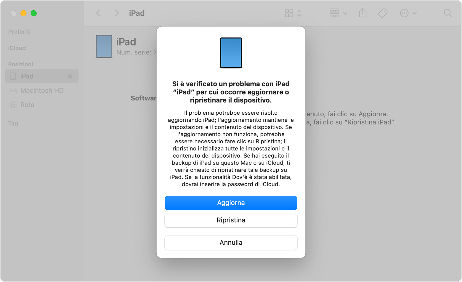 Se l'iPad non si accende o è bloccato - Supporto Apple (IT)