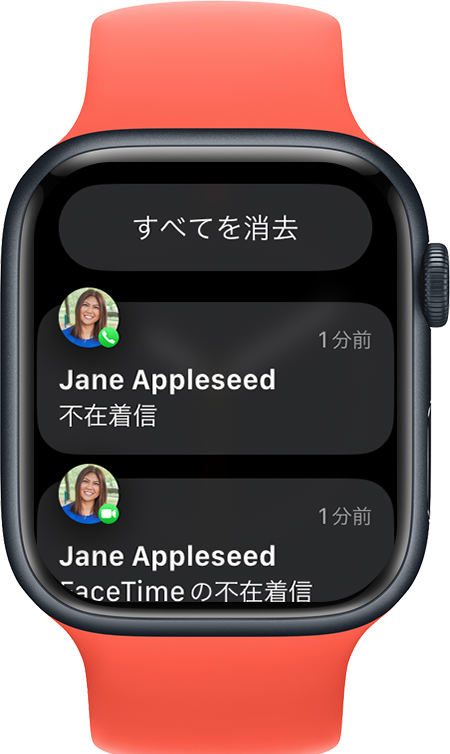 Apple Watch に「すべてを消去」ボタンが表示されているところ