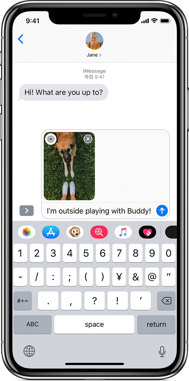 Iphone Ipad Ipod Touch で写真 ビデオ 音声メッセージを送信する Apple サポート