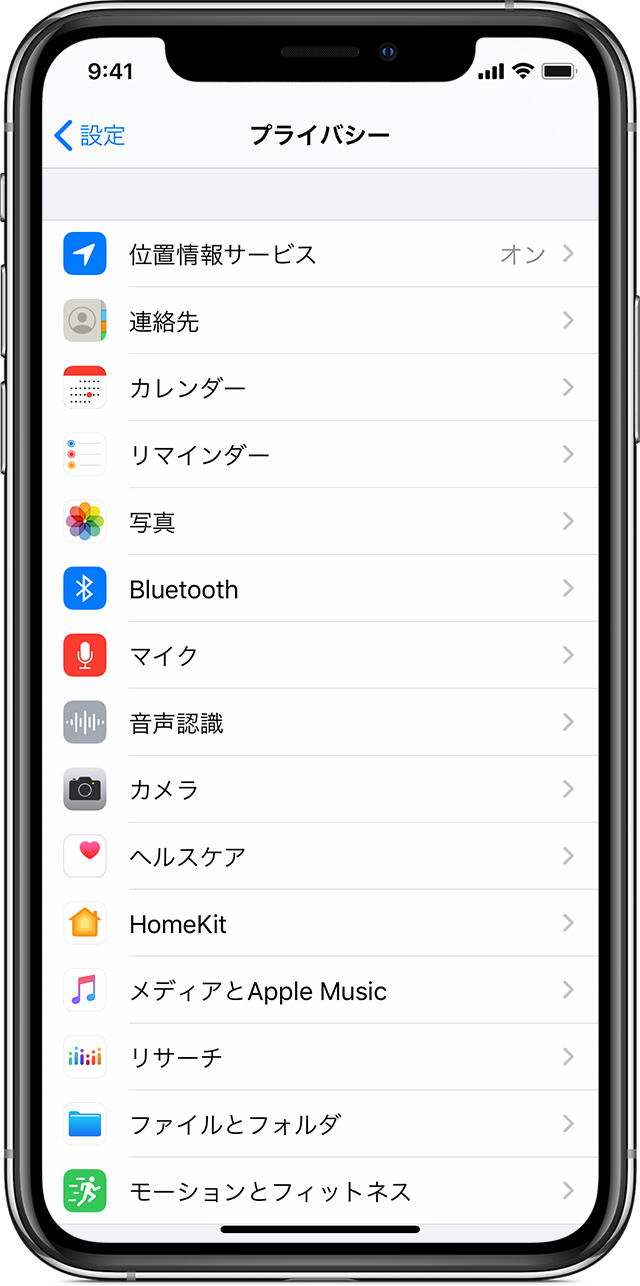 Ios Ipados のプライバシーと位置情報サービスについて Apple サポート 日本