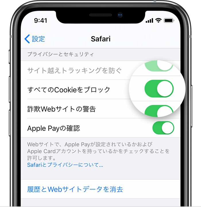 Iphone Ipad Ipod Touch で Safari から閲覧履歴と Cookie を消去する Apple サポート