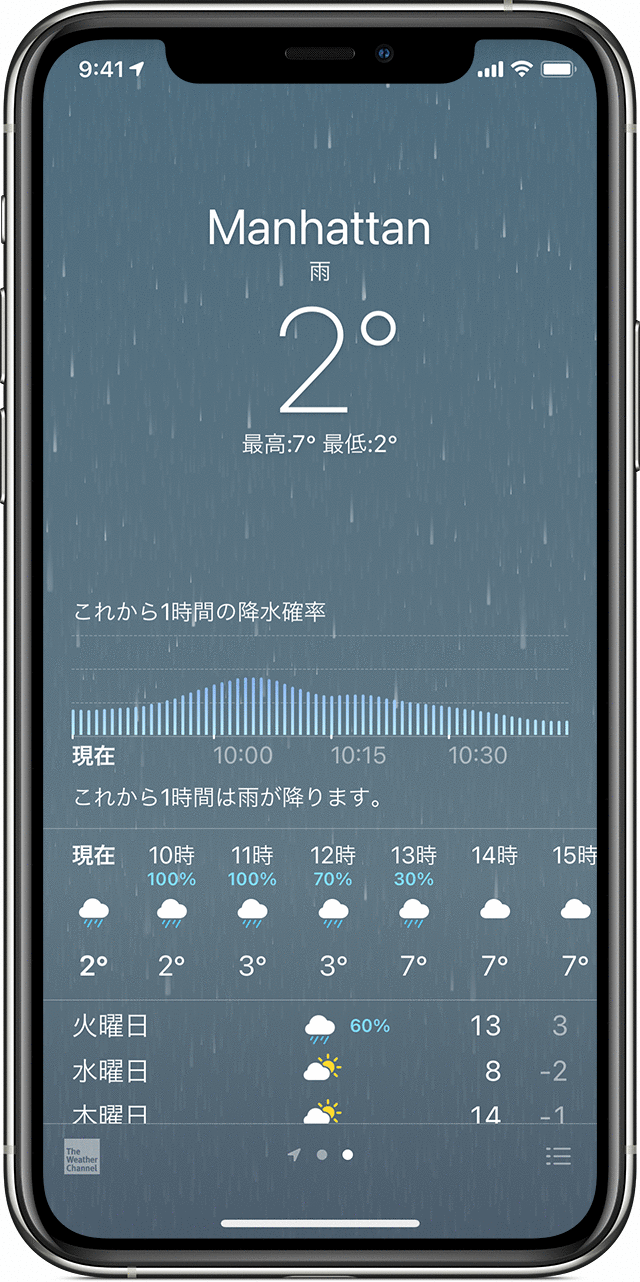 Iphone や Ipod Touch の天気 App とアイコンについて Apple サポート 日本