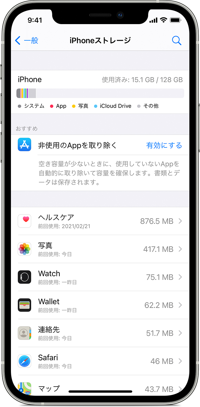 現在の Iphone Ipad Ipod Touch よりも容量が少ないデバイスに移行する Apple サポート 日本