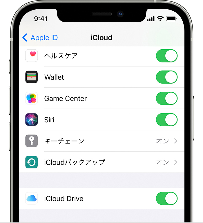 と icloud は drive iCloud