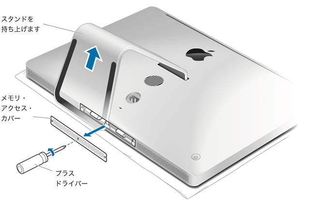 iMac にメモリを取り付ける - Apple サポート (日本)