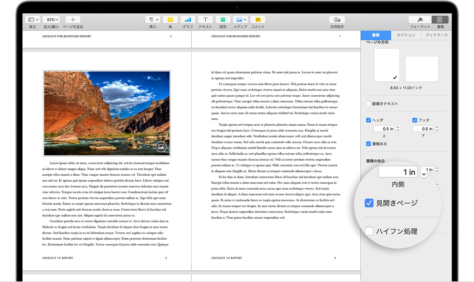 Pages で書類を設定する Apple サポート