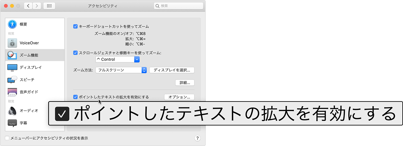 Mac の画面を拡大縮小する方法 Apple サポート 日本