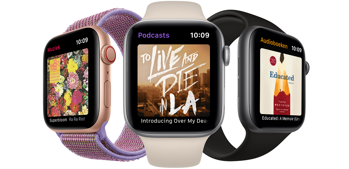 Muziek Podcasts En Audioboeken Op Een Apple Watch Beluisteren Apple Support