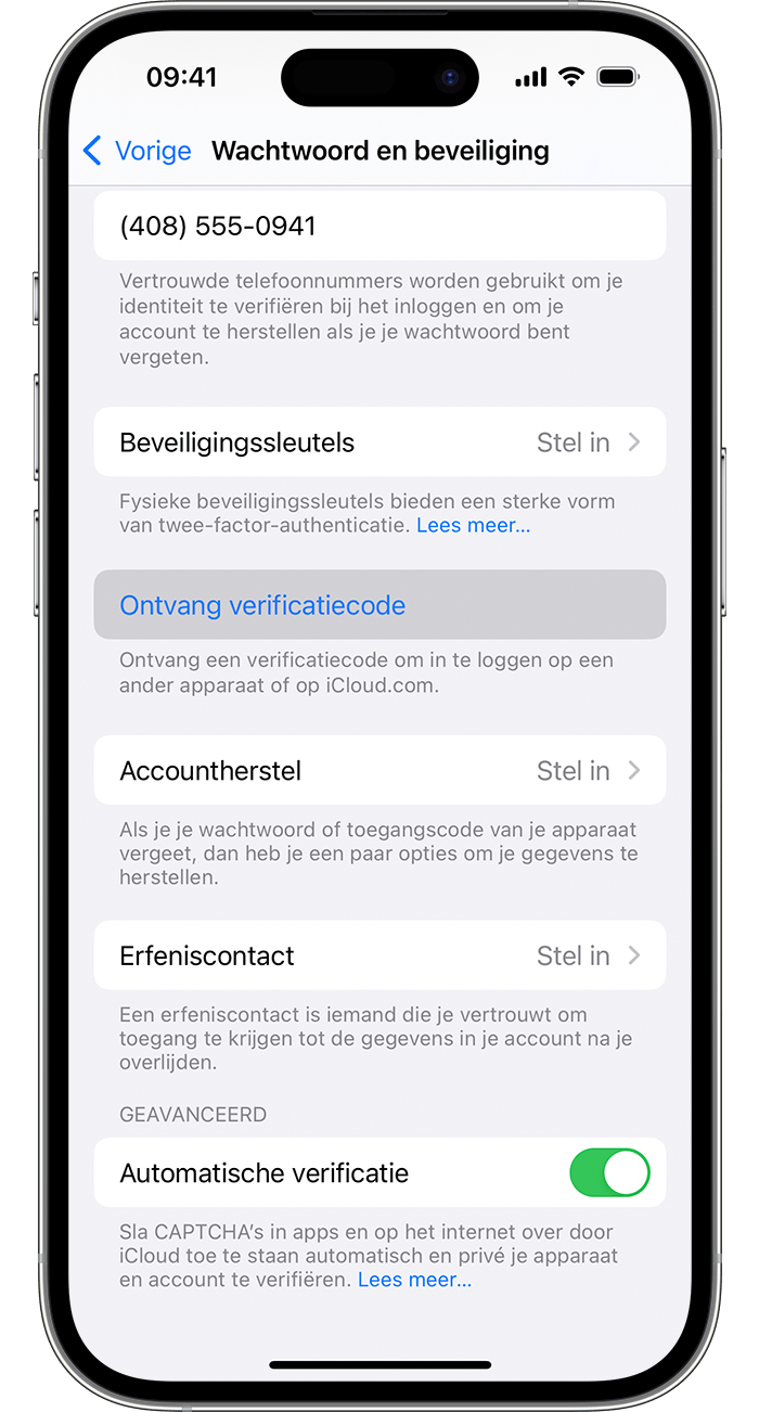 Een verificatiecode ontvangen en inloggen met twee-factor-authenticatie -  Apple Support (NL)