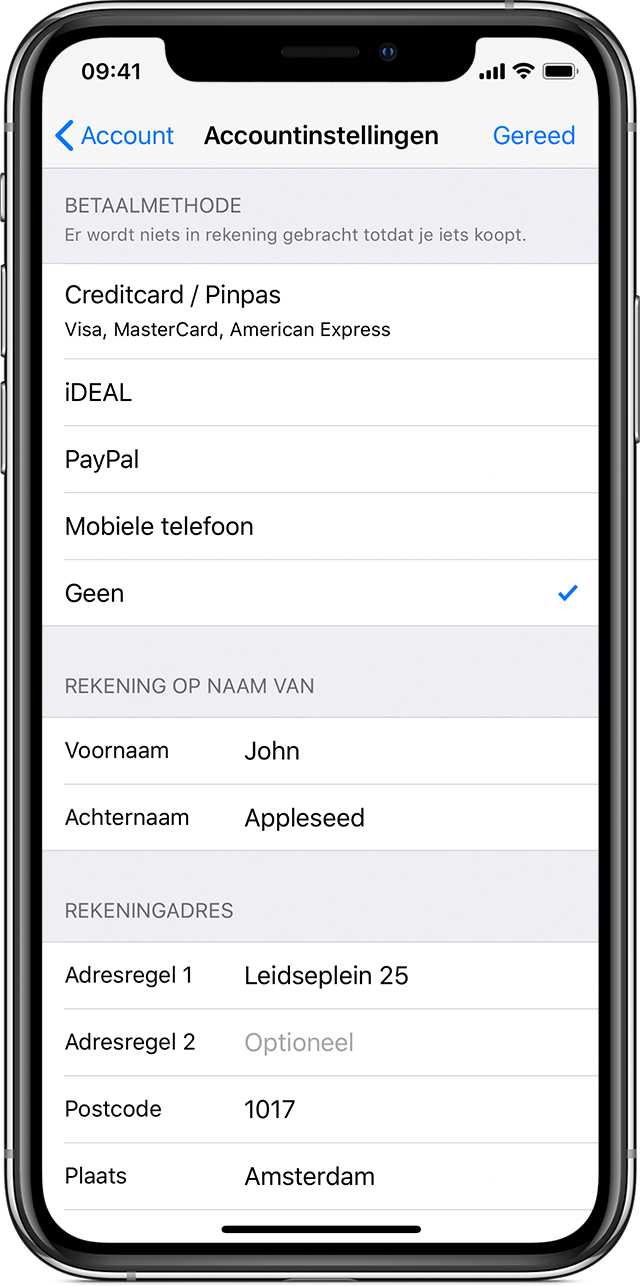 De betaalgegevens van een Apple ID wijzigen of verwijderen Apple Support