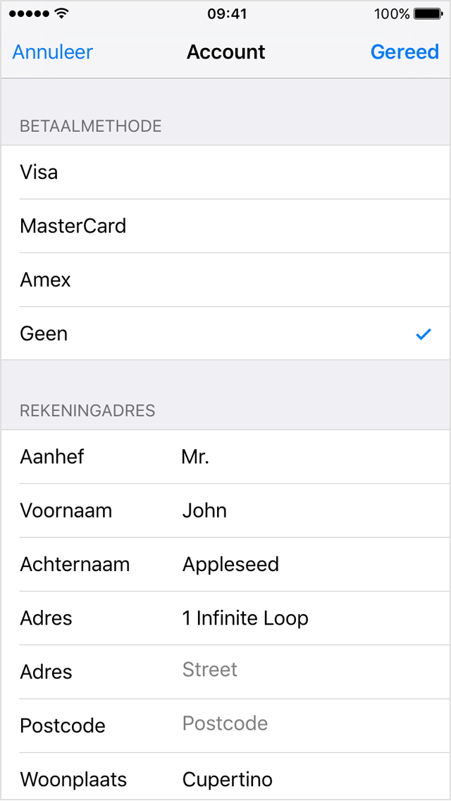 De betaalinformatie van een Apple ID wijzigen of verwijderen Apple Support