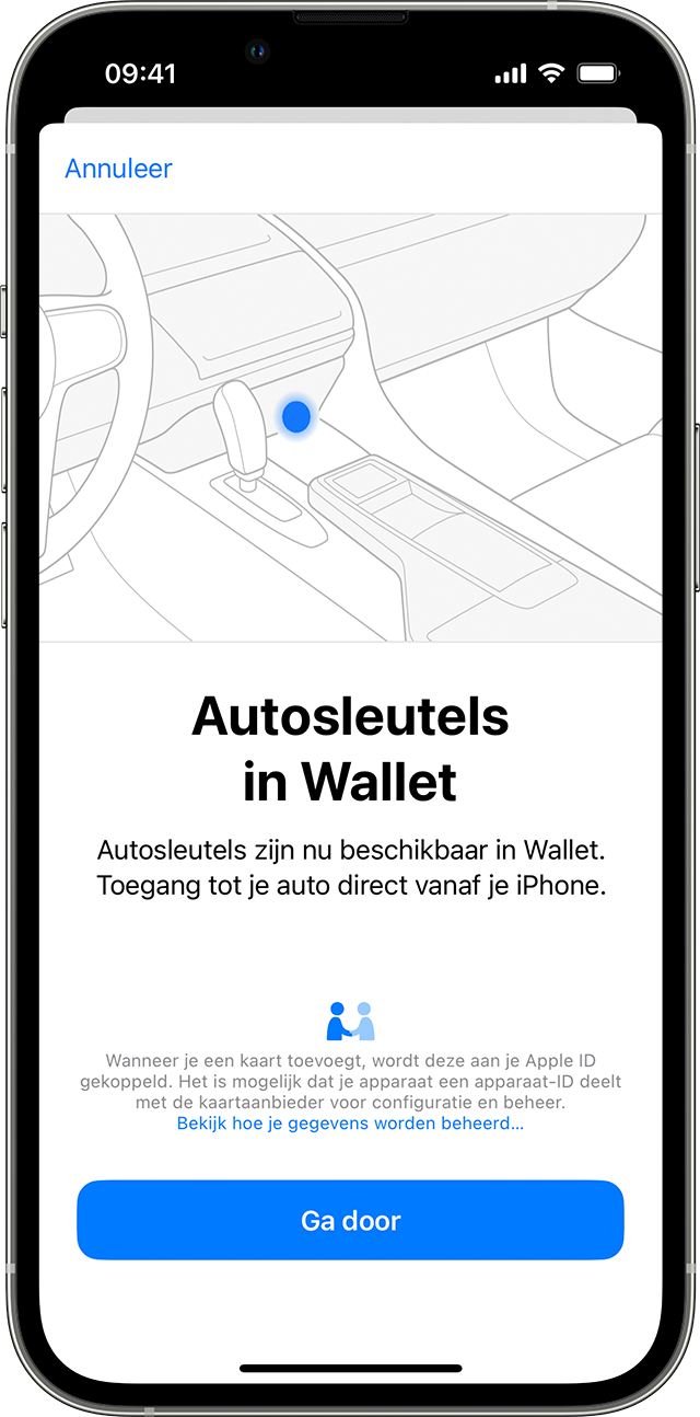 Autosleutels in Wallet