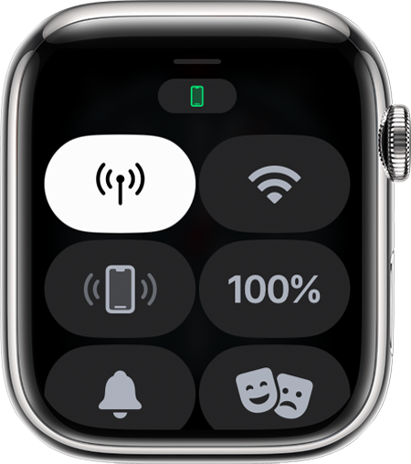 Bedieningspaneel op Apple Watch