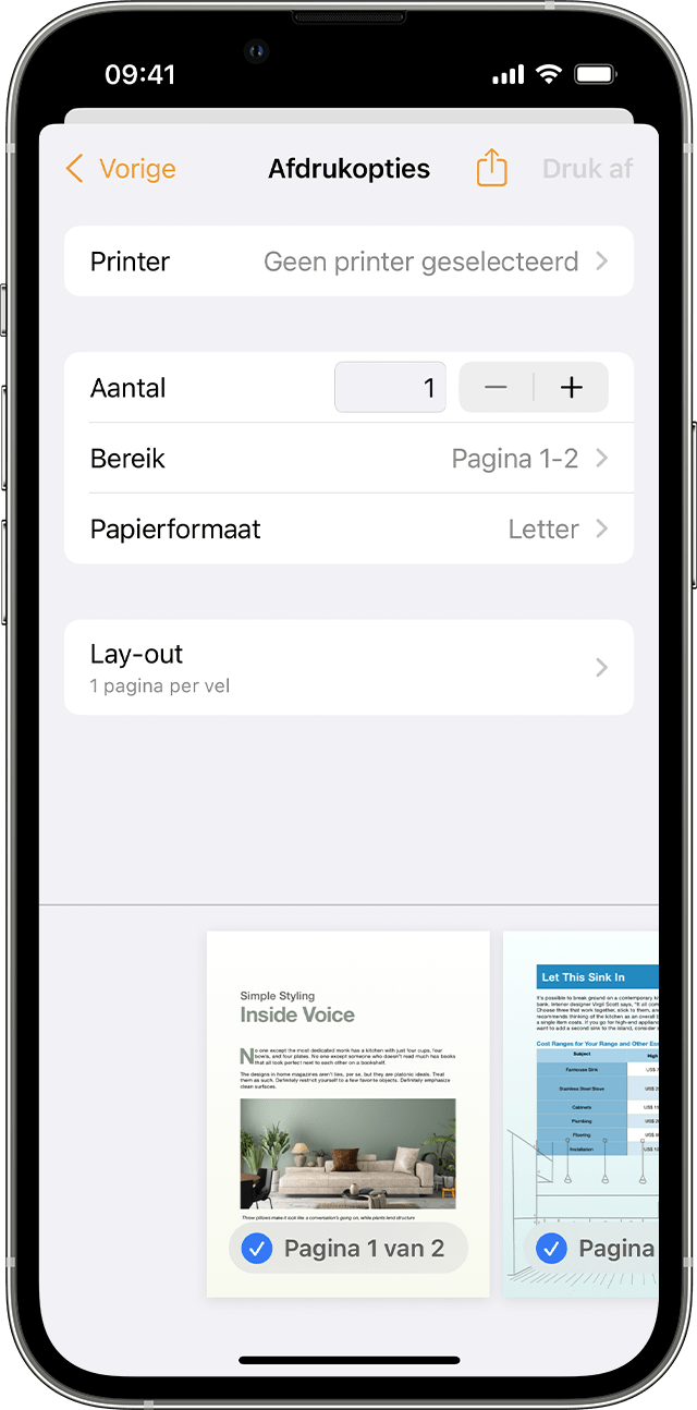 AirPrint gebruiken om af te drukken vanaf of iPad - Apple (NL)