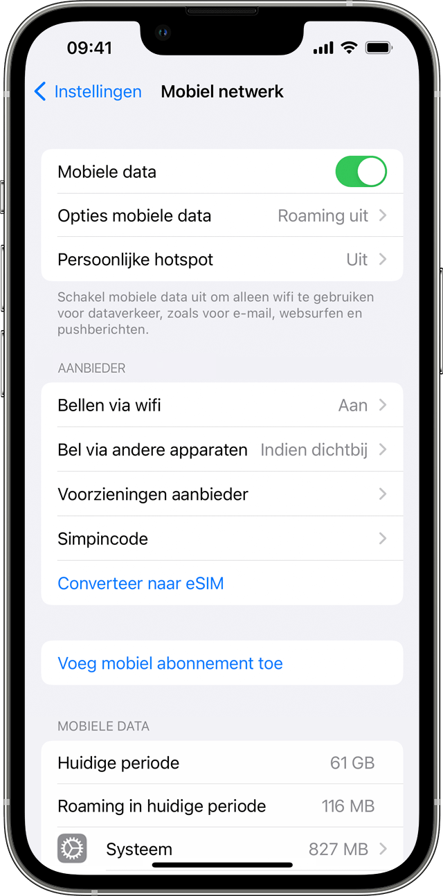 galblaas Anemoon vis Scheiding Mobiele data gebruiken op uw iPhone of iPad - Apple Support (NL)