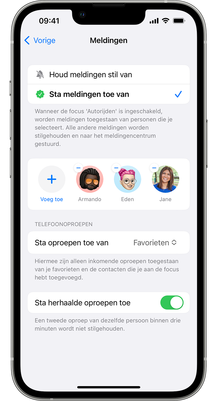 iPhone met uitleg over hoe u meldingen kunt aanpassen