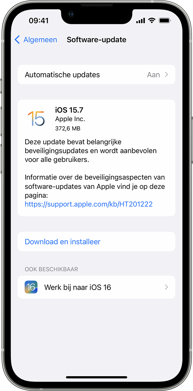 Een iPhone of iPad bijwerken - Apple Support (NL)