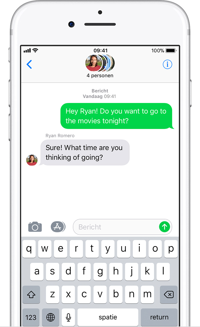 Een groepsbericht versturen op een iPhone, iPad of iPod touch - Apple