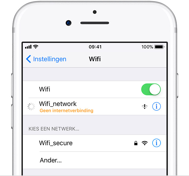 Als een iPhone, iPad of iPod touch geen verbinding maakt met een