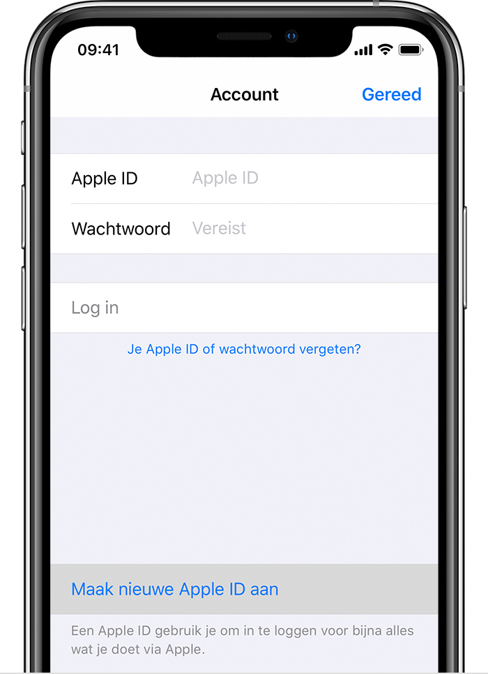 Een nieuwe Apple ID aanmaken Apple