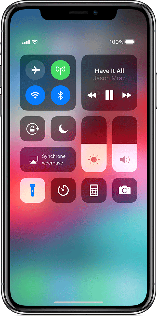De zaklamp op de iPhone, iPad Pro of iPod touch gebruiken Apple Support