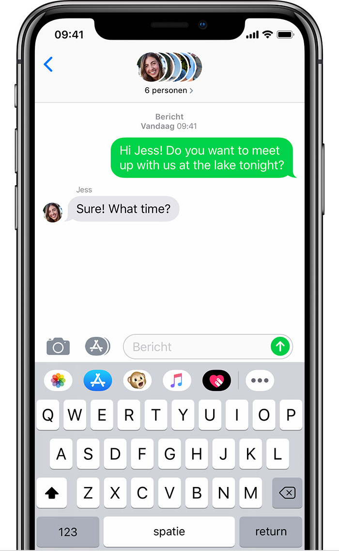Een groepsbericht versturen op een iPhone, iPad of iPod touch - Apple