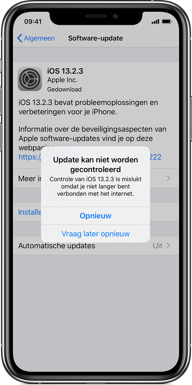 Als Uw Iphone Ipad Of Ipod Touch Niet Kan Worden Bijgewerkt Apple Support