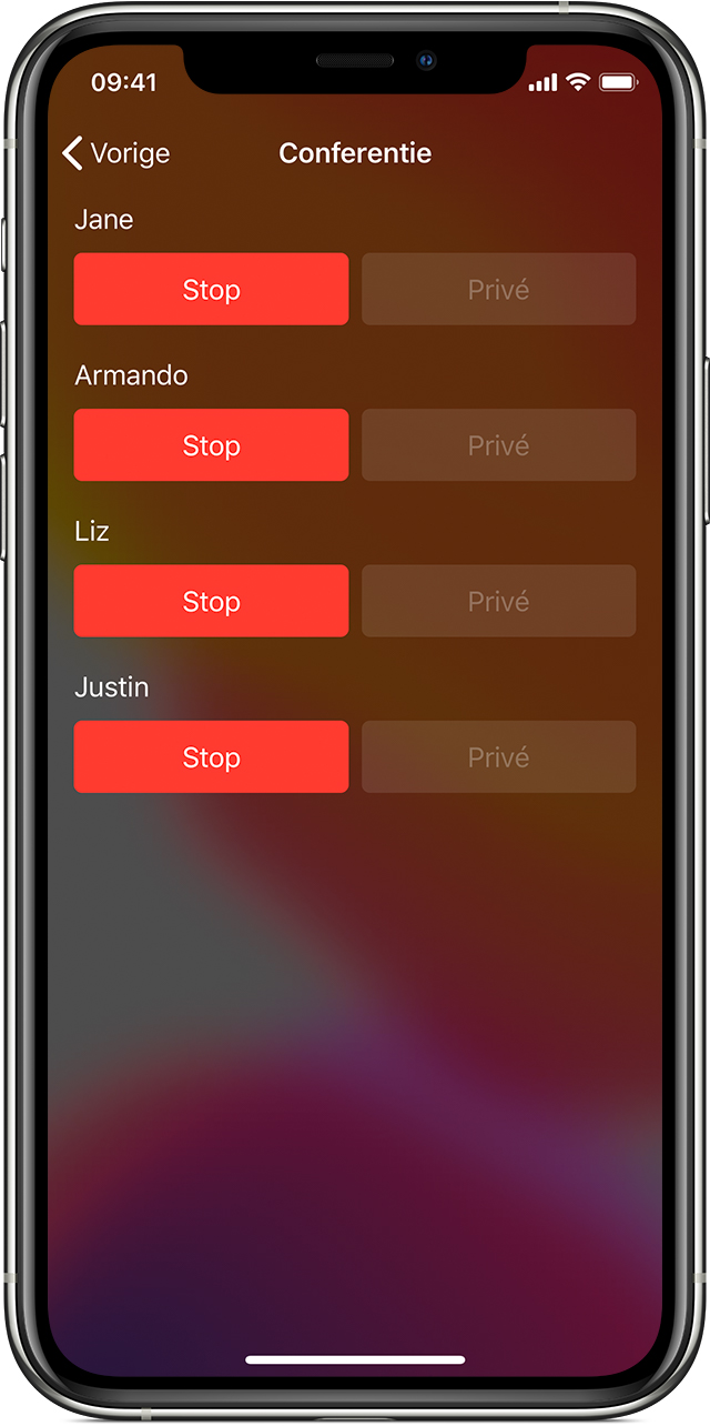 Een conferentiegesprek voeren met uw iPhone - Apple Support (NL)