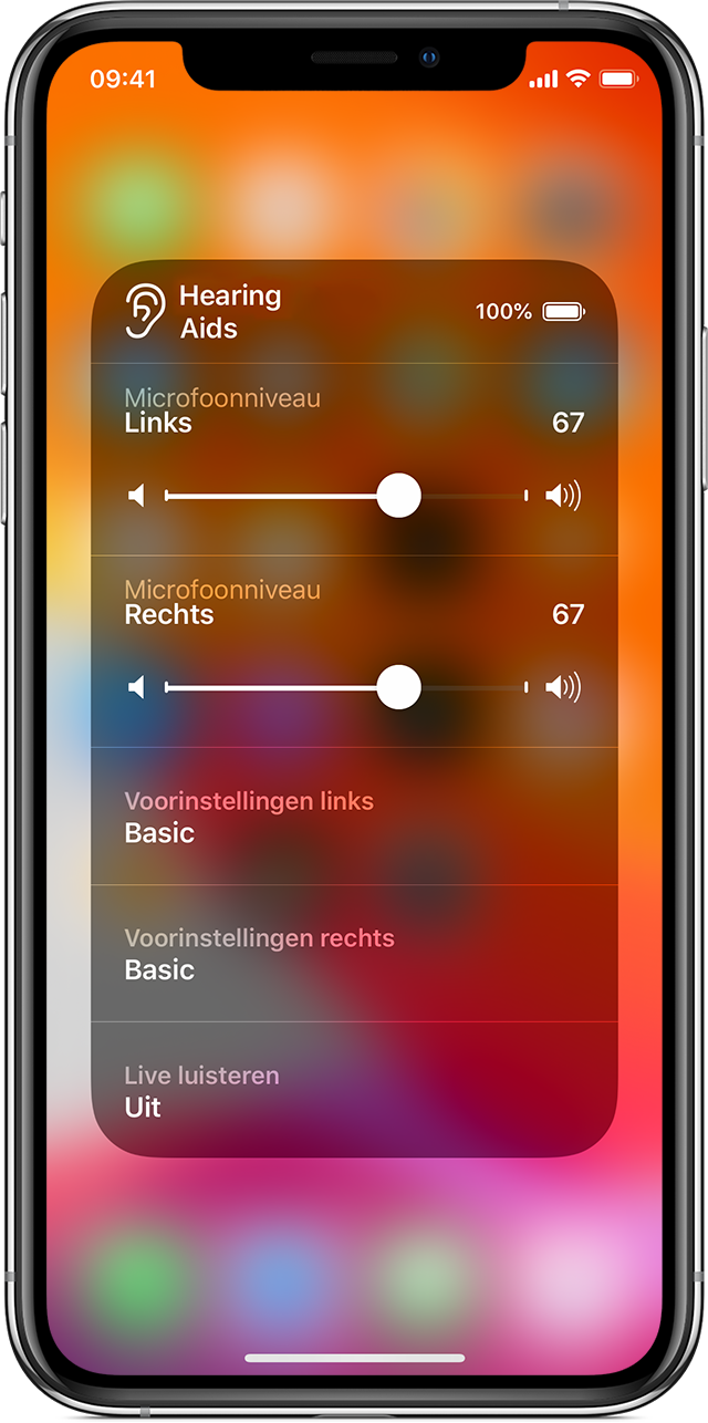 Live luisteren met Made for iPhone-gehoorapparaten gebruiken - Apple  Support (NL)