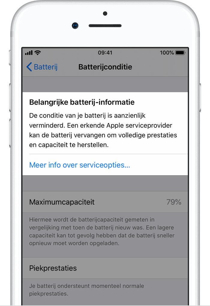 Uitdaging Doodt Andrew Halliday De batterij en de prestaties van de iPhone - Apple Support (NL)