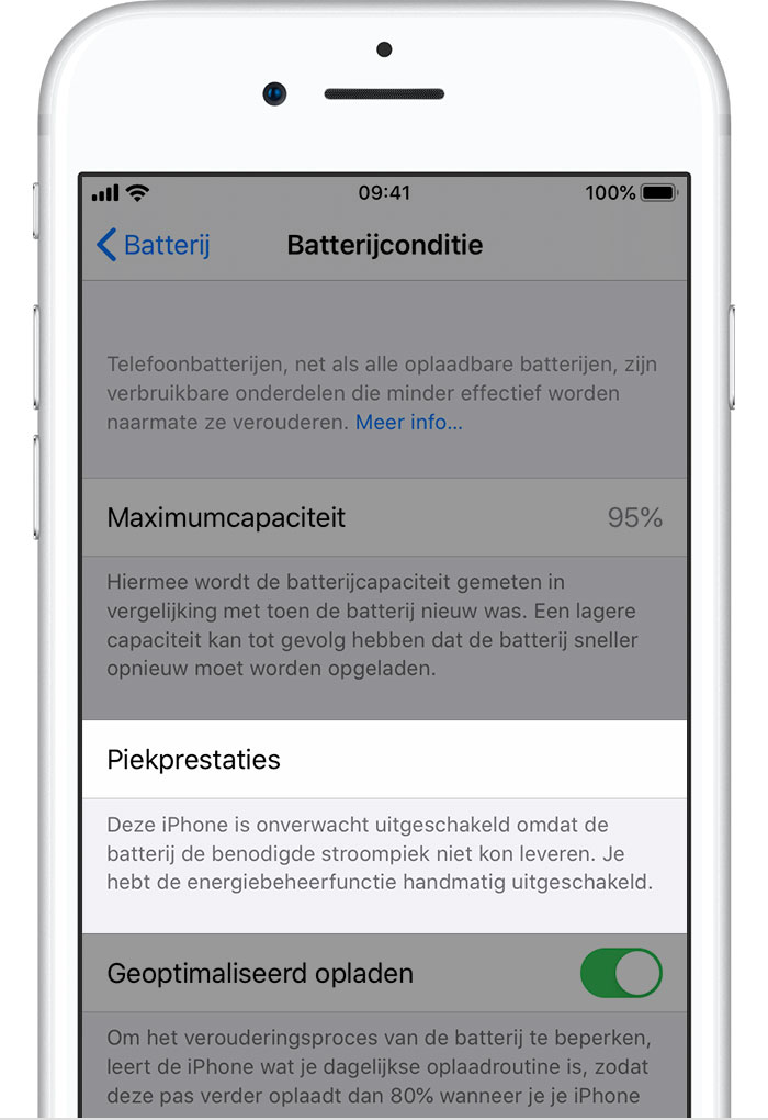 De batterij en van de iPhone Apple Support (NL)